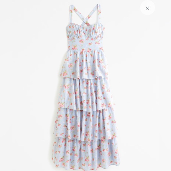 Abercrombie & Fitch | Dresses | Nwt Abercrombie Laceup Back Tiered Maxi ...